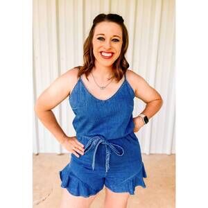 NEW JUNIPER BLVD summer romper in denim